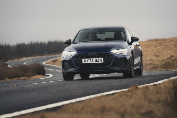 Audi A3 on country road